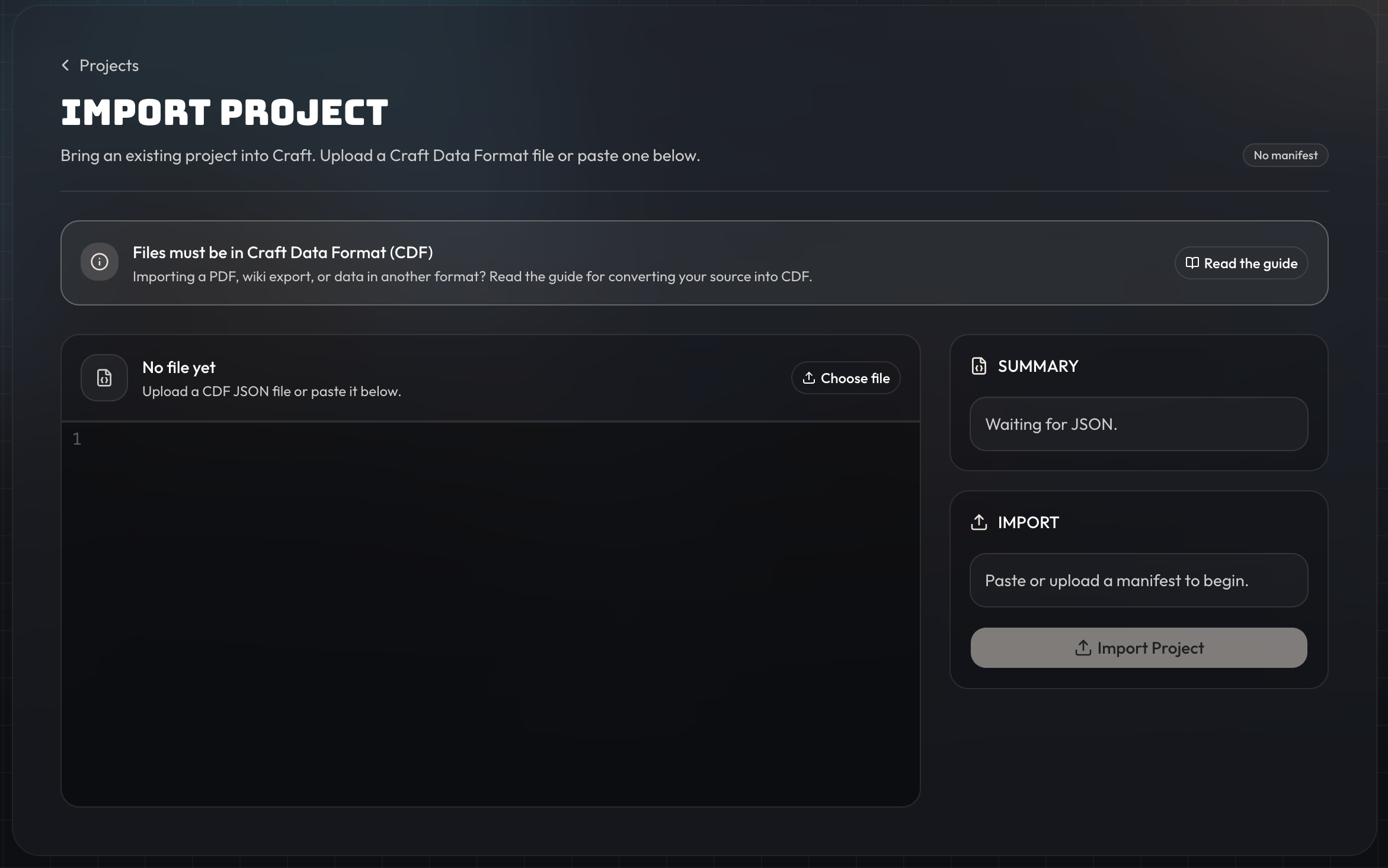 Import Page